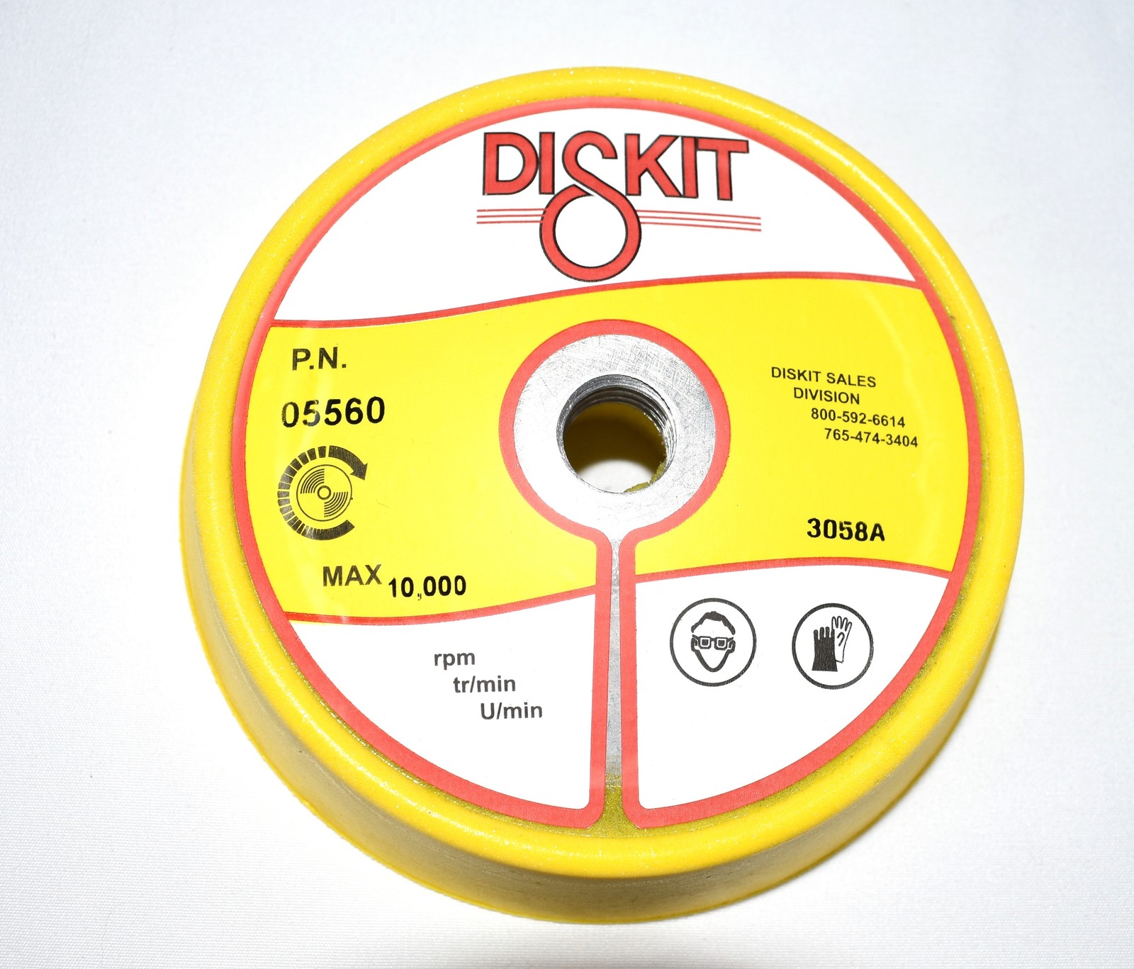 Diskit Sanding Pad 05560: Firm, 5″, hook, 0 Hole, Slant Profile MADE IN USA