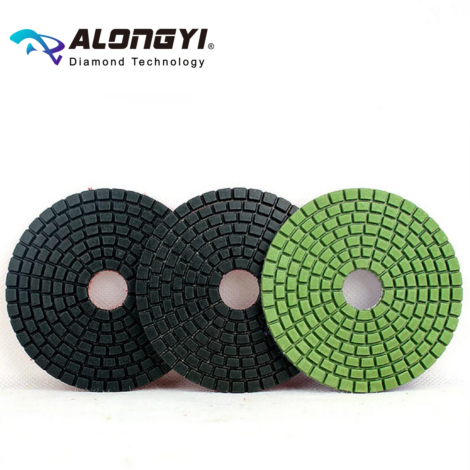 4 Inch 3 Steps Polish Pad Flexible Wet Diamond Polishing Wheels