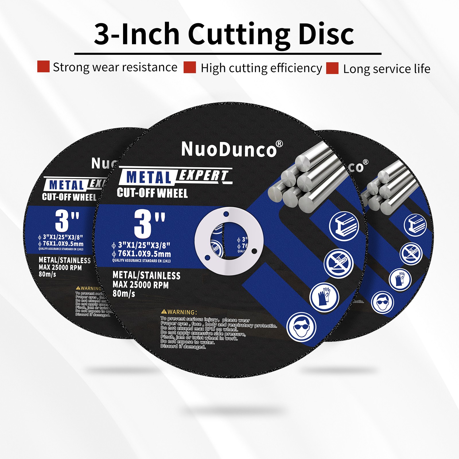 3Inch Metal Cutting Disc Mini Saw Blade Cut-0ff Wheel With Mounting Mandrel 5pcs