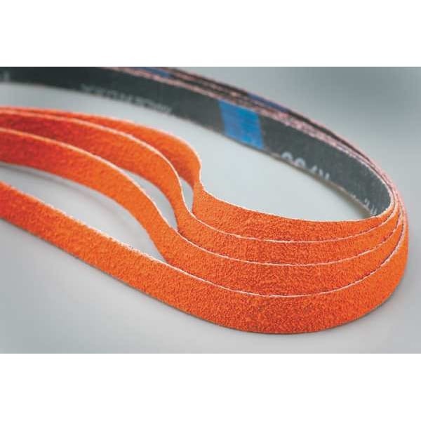 Sanding Belt, 3/4 in W, 18 in L, Coated, Ceramic, 40 Grit, Extra Coarse, Blaze