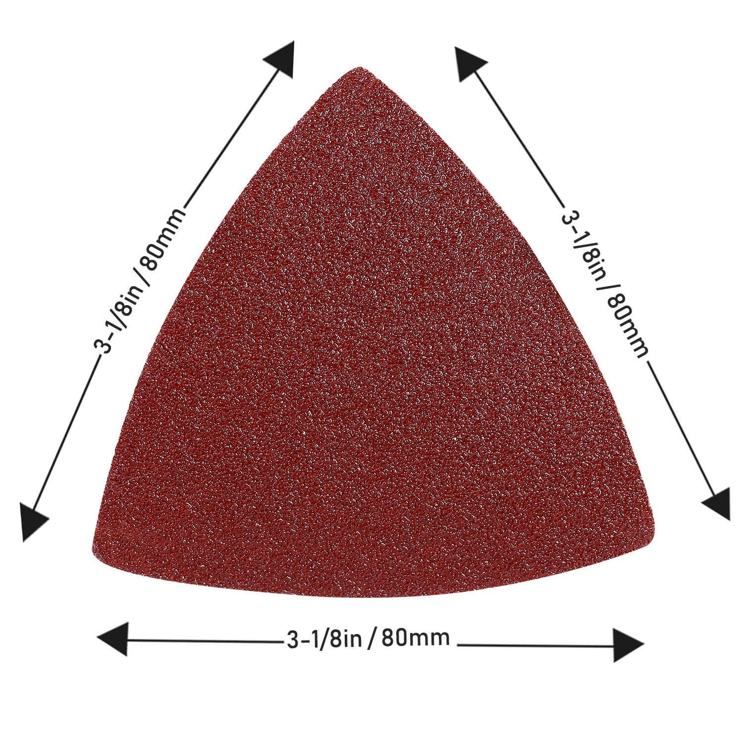 HEMUNC Triangle Oscillating Multi Tool Sanding Pads, 60Pcs 3-1/8 Inch