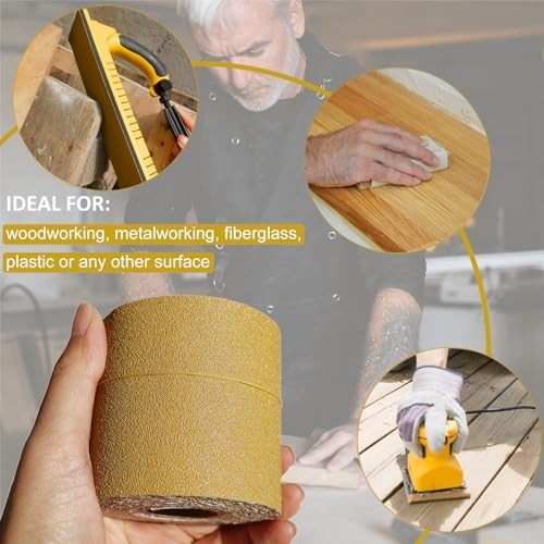 30 Yards 2-3/4″ PSA Sandpaper Roll 80-400 Grit for Auto Woodworking