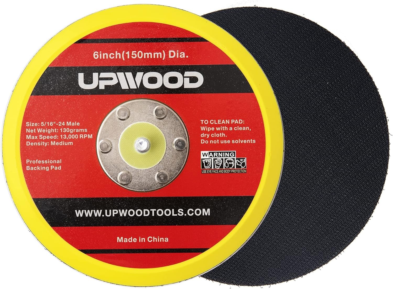2 pcs 6″ Hook and Loop Backing Pad for Air Sander Polisher, 5/16″ Arbor with …