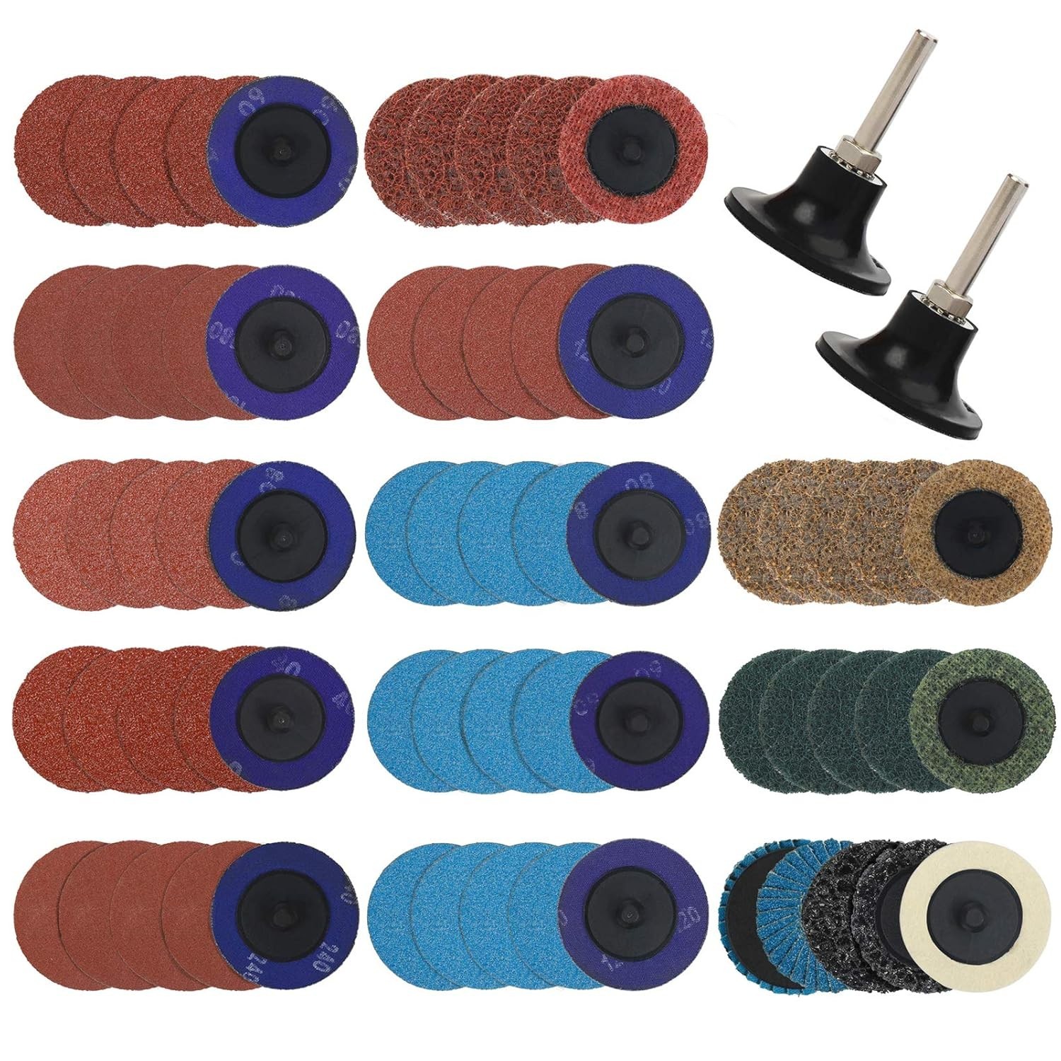 101-pieces Sanding Discs Set, 2 inch Discs with 1/4 inch Holder, Surface Cond…
