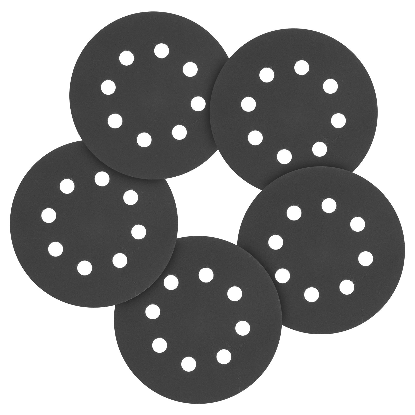 110 Pcs 5 Inch Sanding Disc 2000 Grit 8 Hole Round Hook and Loop Sandpaper,Black