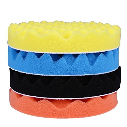 7inch(180mm) Car Sponge Buffing Pad Soft Wave Foam Pad Polishing Sponge Pads