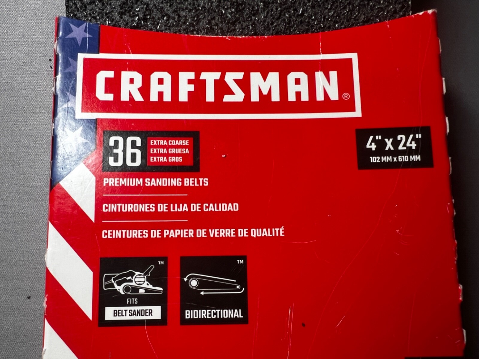 2 Pack Craftsman CMXZXGA9114 4×24 Sanding Belts Extra Coarse 36 Grit Belt Sander