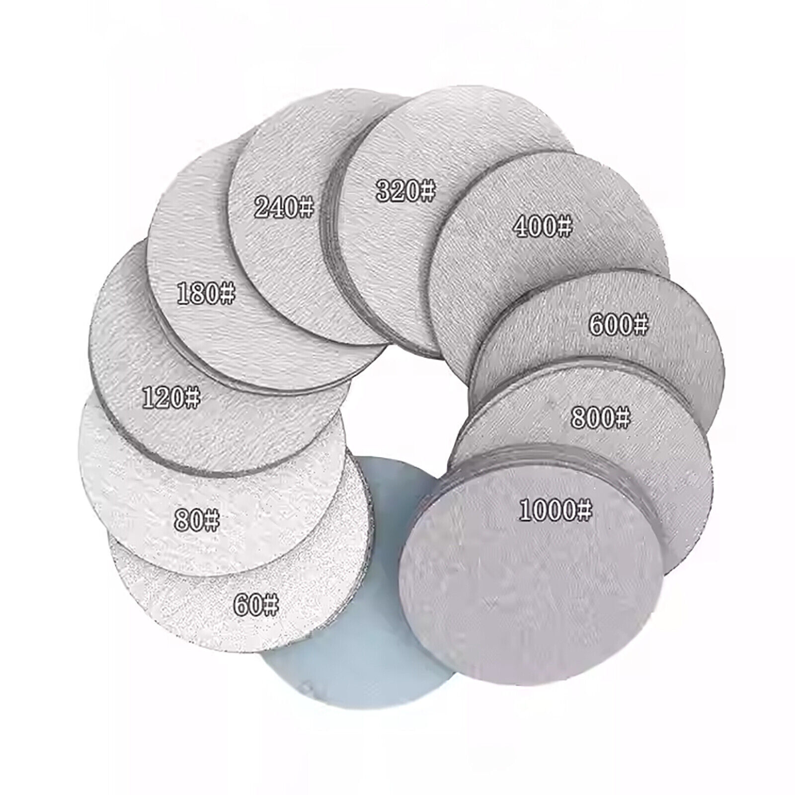 Sanding Discs Hook and Loop Pads 60-1000 Grit Dry Abrasive Sandpaper 100mm 4″