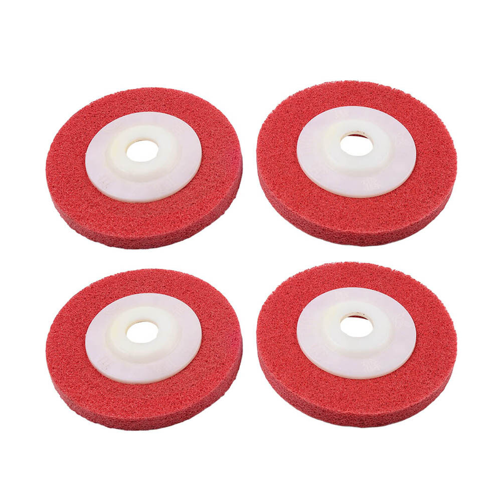 2-10Pcs 4” Nylon Fiber Polishing Wheel Abrasive Buffing Disc For Angle Grinder