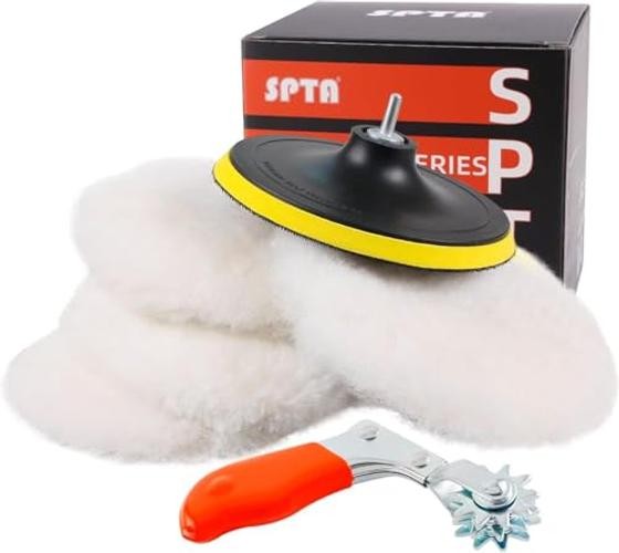 Wool Buffing Polishing Pad, 6Pcs 6 Inch (150mm) Lambwool Wool polishing Pads