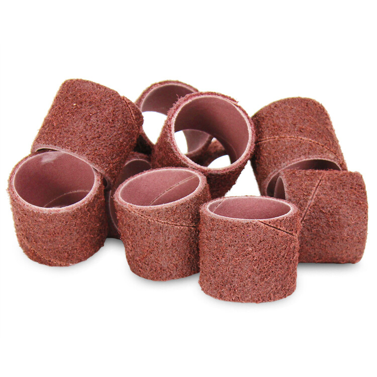 1/2″ x 1/2″ Surface Conditioning Spiral Bands, No Lap Sanding Sleeves – 10 Pack