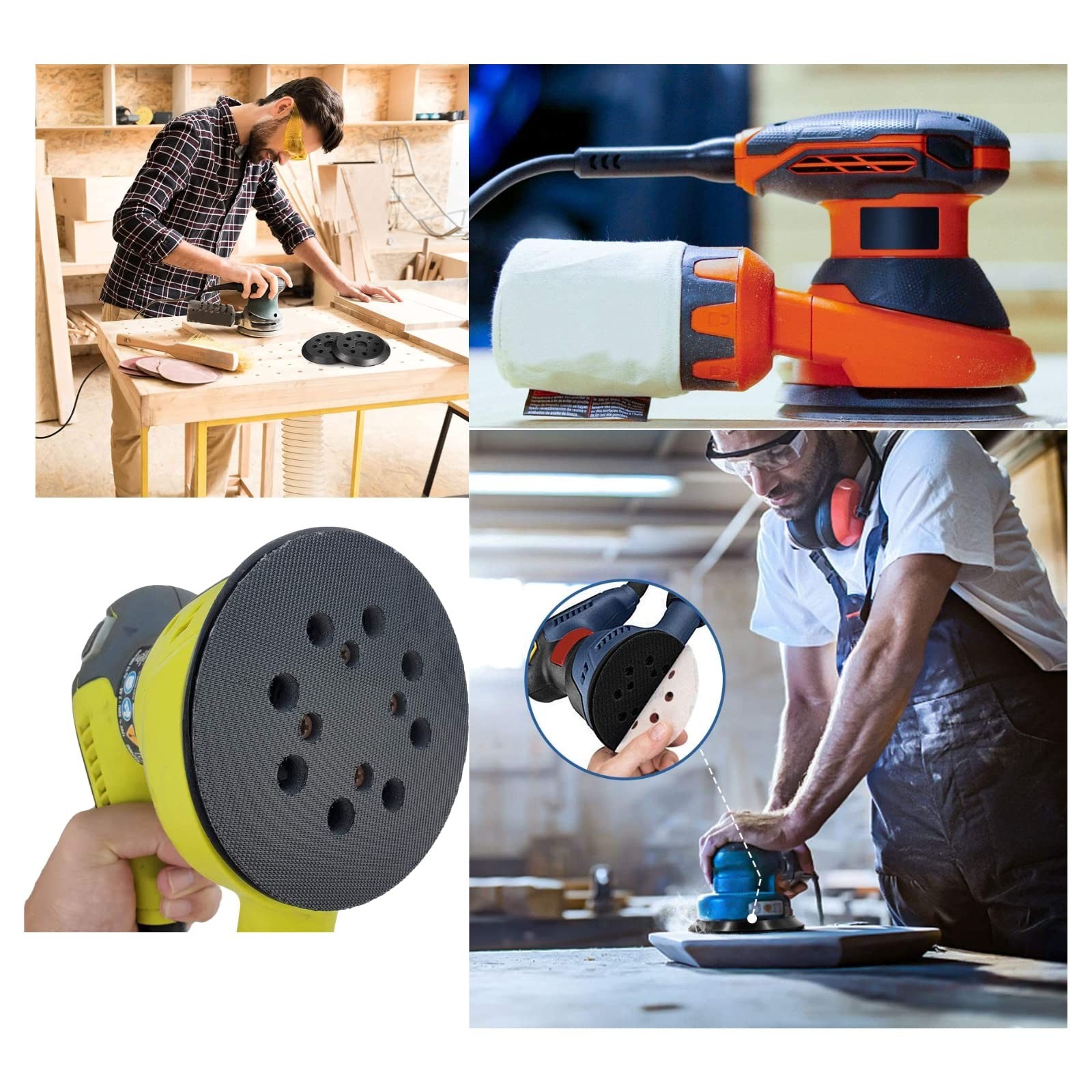 5 Inch Sander Pad Replacement for Ryobi #300527002, Hook and Loop 5 inch