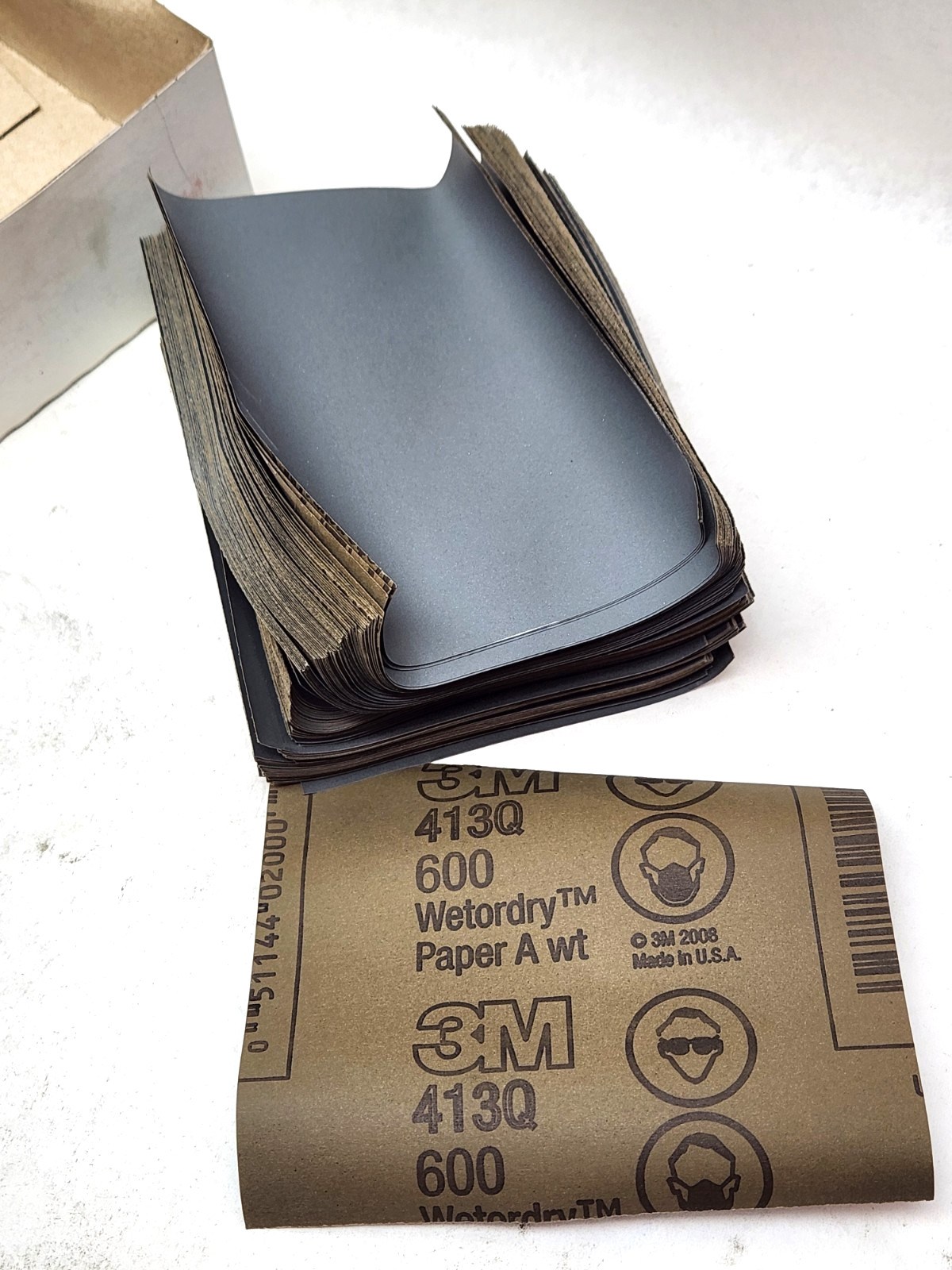 207 pcs 3M Wetordry 14945 Abrasive Sand Paper Sheets 413Q 600A Grit 4.5″ x 5.5″