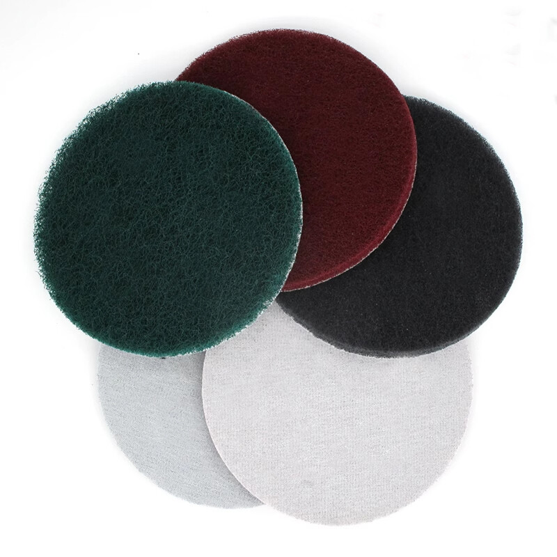 1/2/3/4/5/6/7 Inch Round Scouring Pad Flocking Nylon Fiber Abrasive Sanding Disc