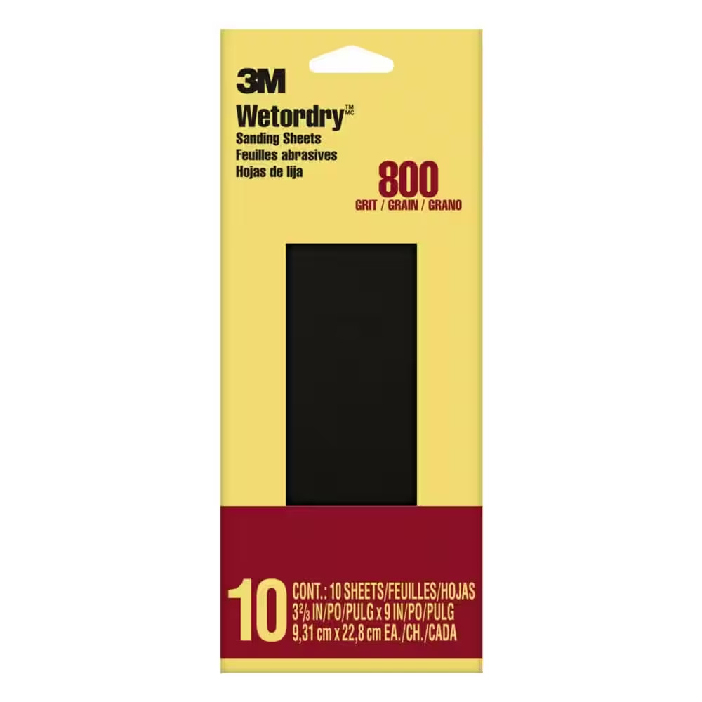 Imperial Wetordry 3-2/3 In. X 9 In. 800 Grit Sandpaper Sheets (10 Sheets/pack)
