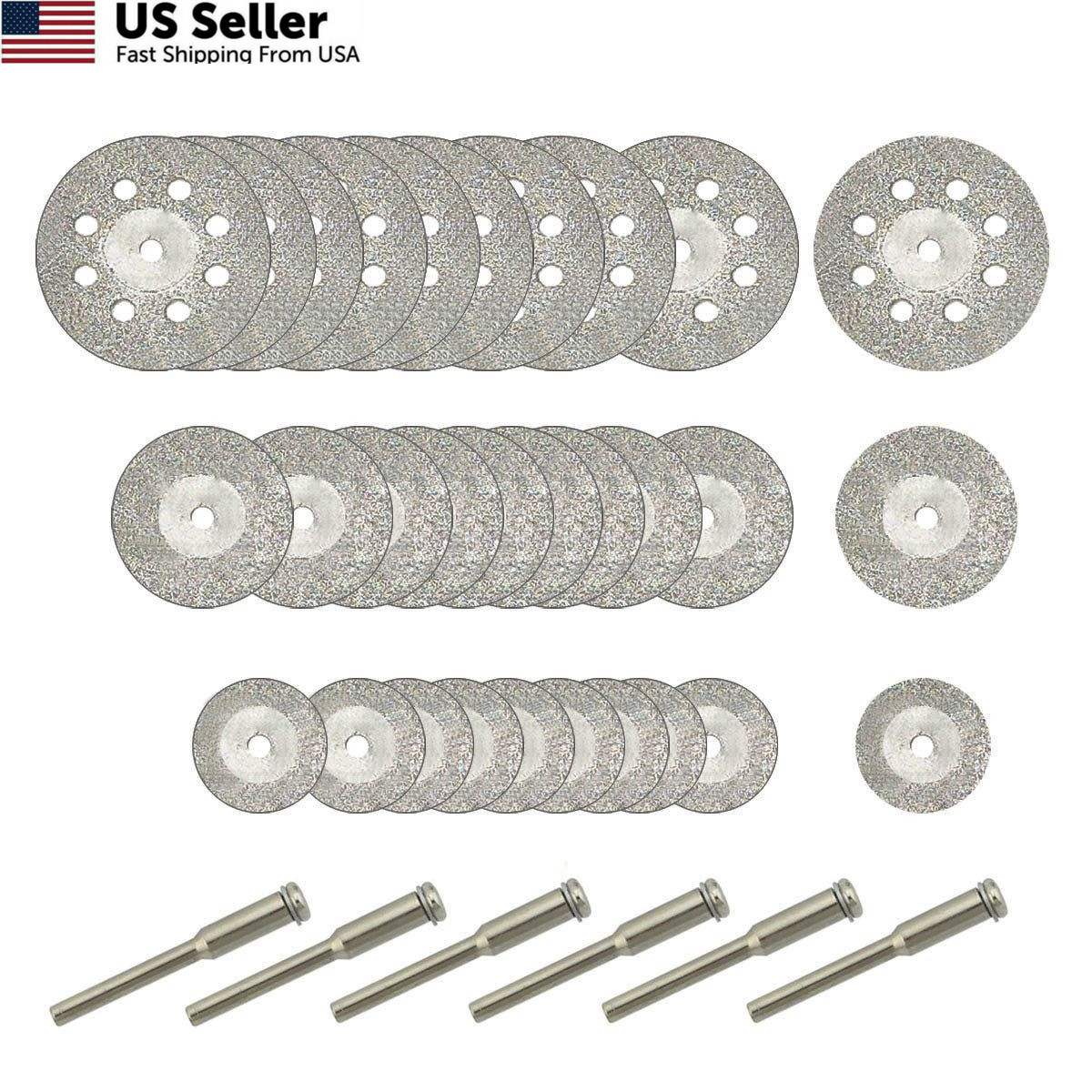 Hamineler 30 Pcs Diamond Cutting Wheel (25mm/20mm/16mm Each 10), Silver