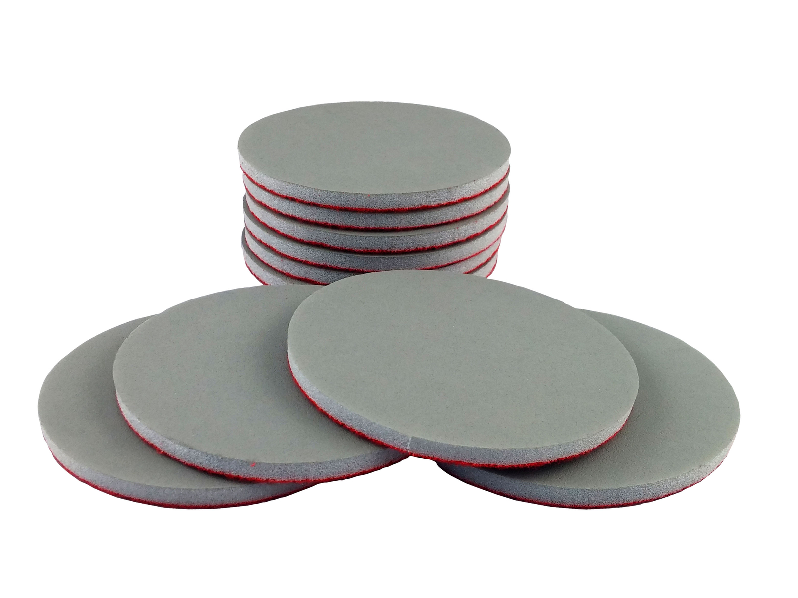 3 Inch Clearcoat Foam Hook & Loop Finishing Discs 3000 Grit, 10 Pack