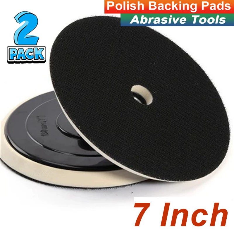 2 Pack 7″ Backing Plate Hook and Loop for Rotary Polisher Buffer Professional