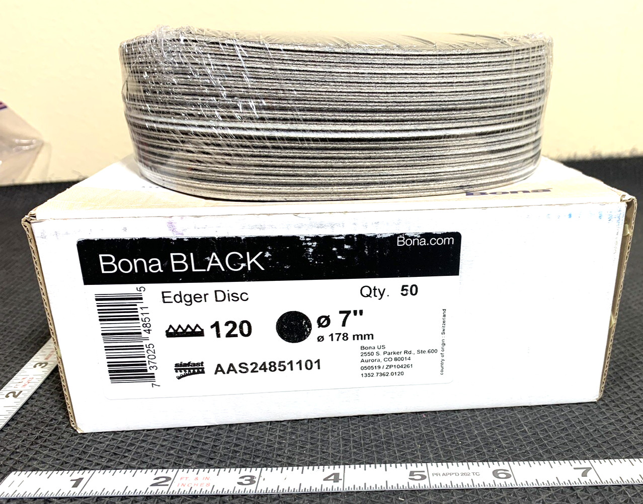 50 pcs discs BONA Black 7″ edger discs for bona flooring edger hardwood edging