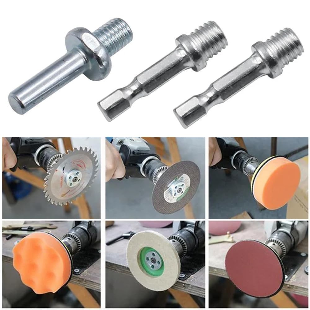 TorSor 6 Pack Buffing Polishing Pads M14 Drill Adapter Screw Bolt Connector…
