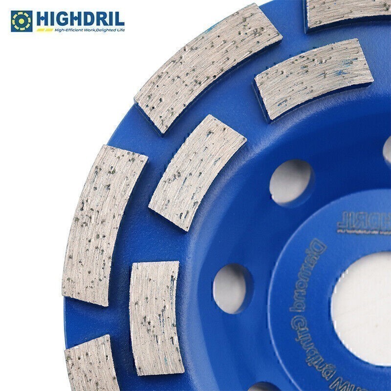 1pc 4/4.5/5/7 in Diamond Double Row Grinding Wheel for Concrete Masonry Granite