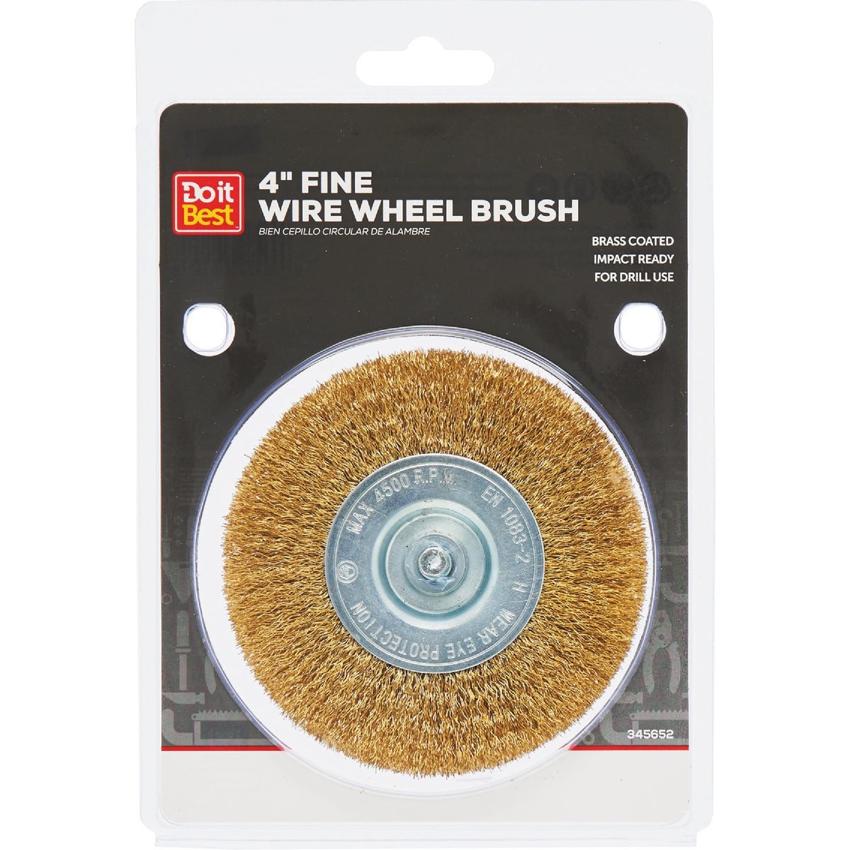 Do it Best 4 In. Mounted, Fine Drill-Mounted Wire Wheel 660 010-9009 SIM Supply,