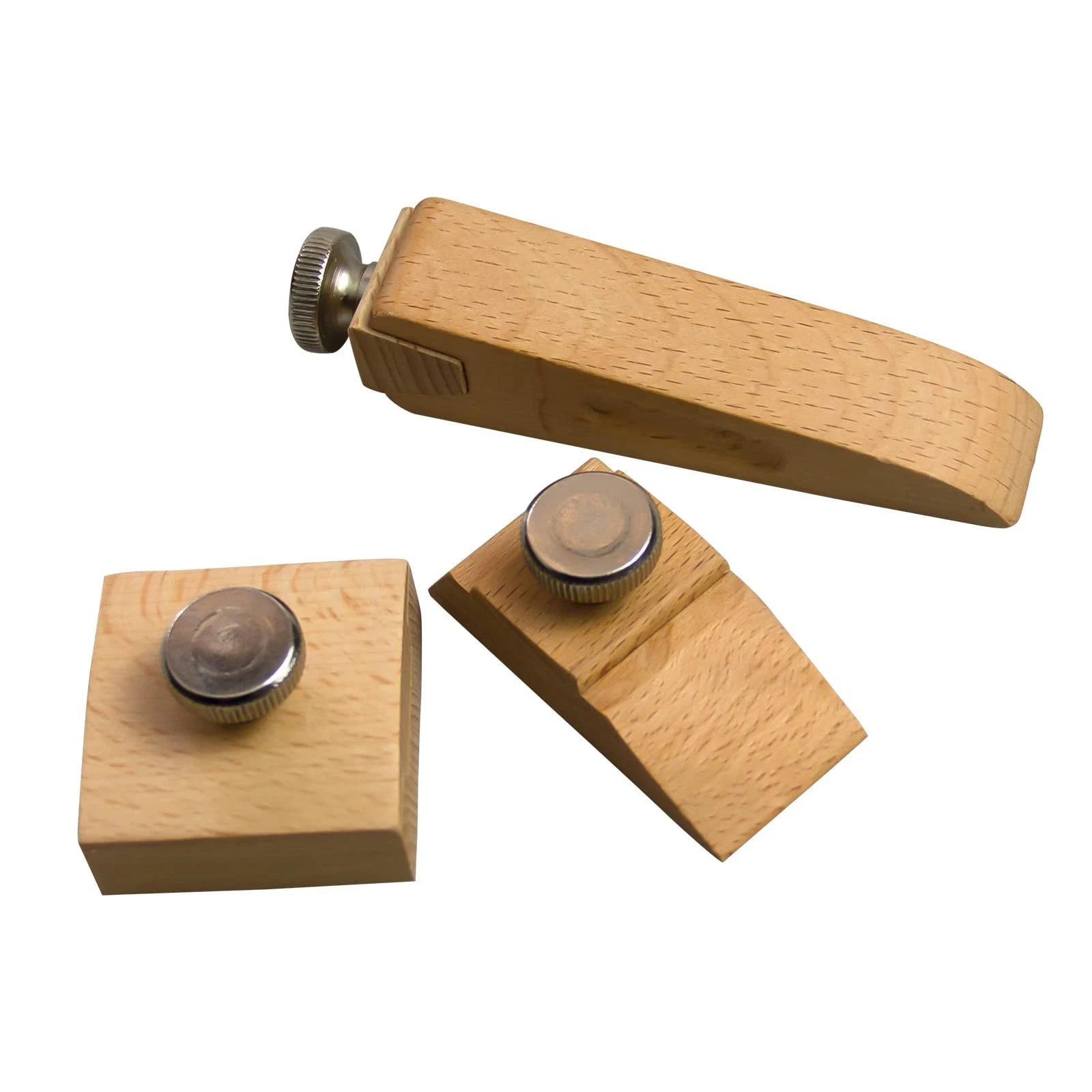 3Pcs Wooden Sandpaper Block Set, Square Bevel Wedge Hand Sanding Block, Handm…