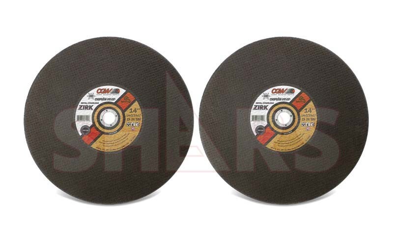 CGW 2 PCS 14 x 3/32 x 1 24 Grit Type 1 Aluminum Oxide Chop Saw Cutoff Wheel R|