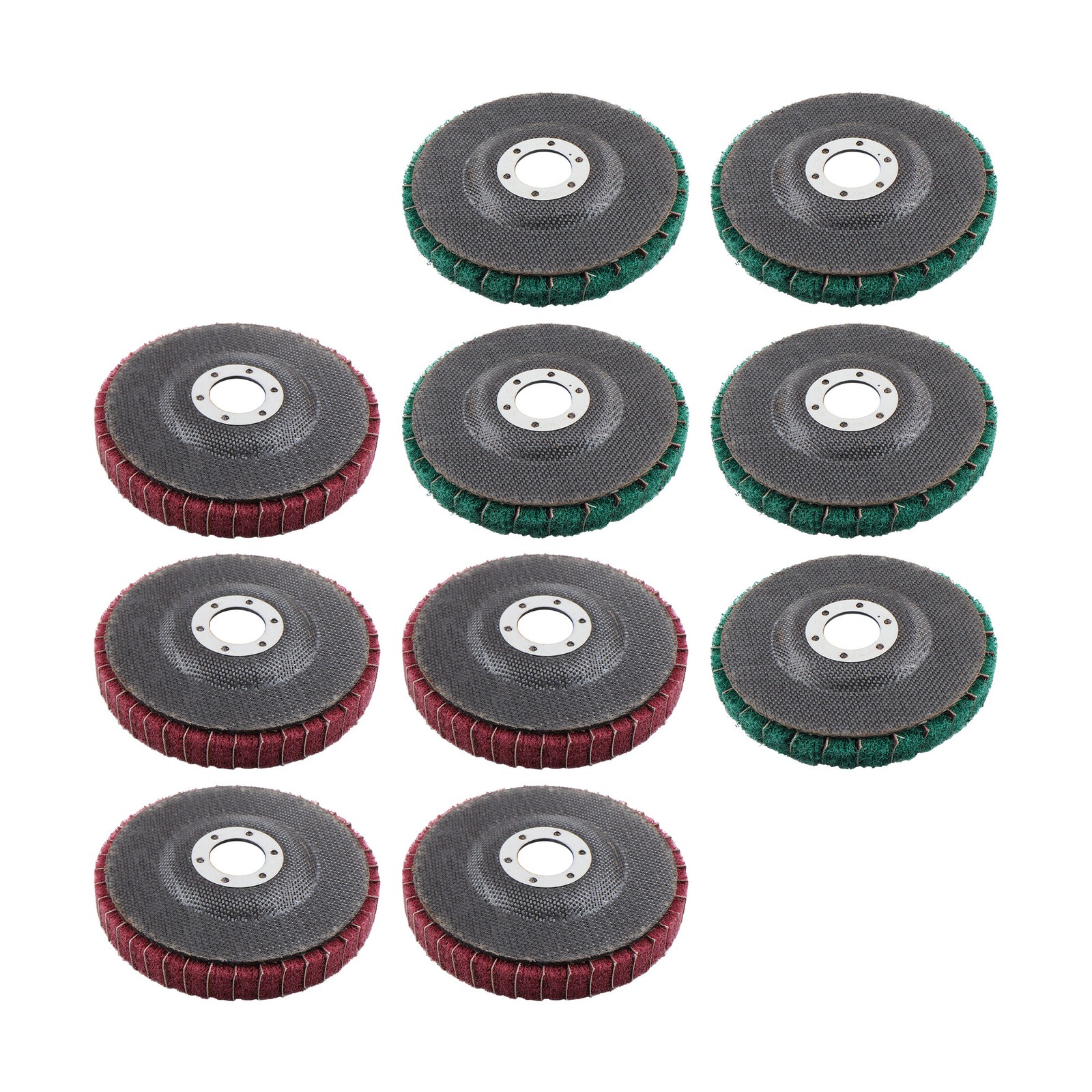 10 Pack: 4-1/2″ x 7/8″ Scour Flap Discs Grinding Sanding Discs (120 & 240 Grit)