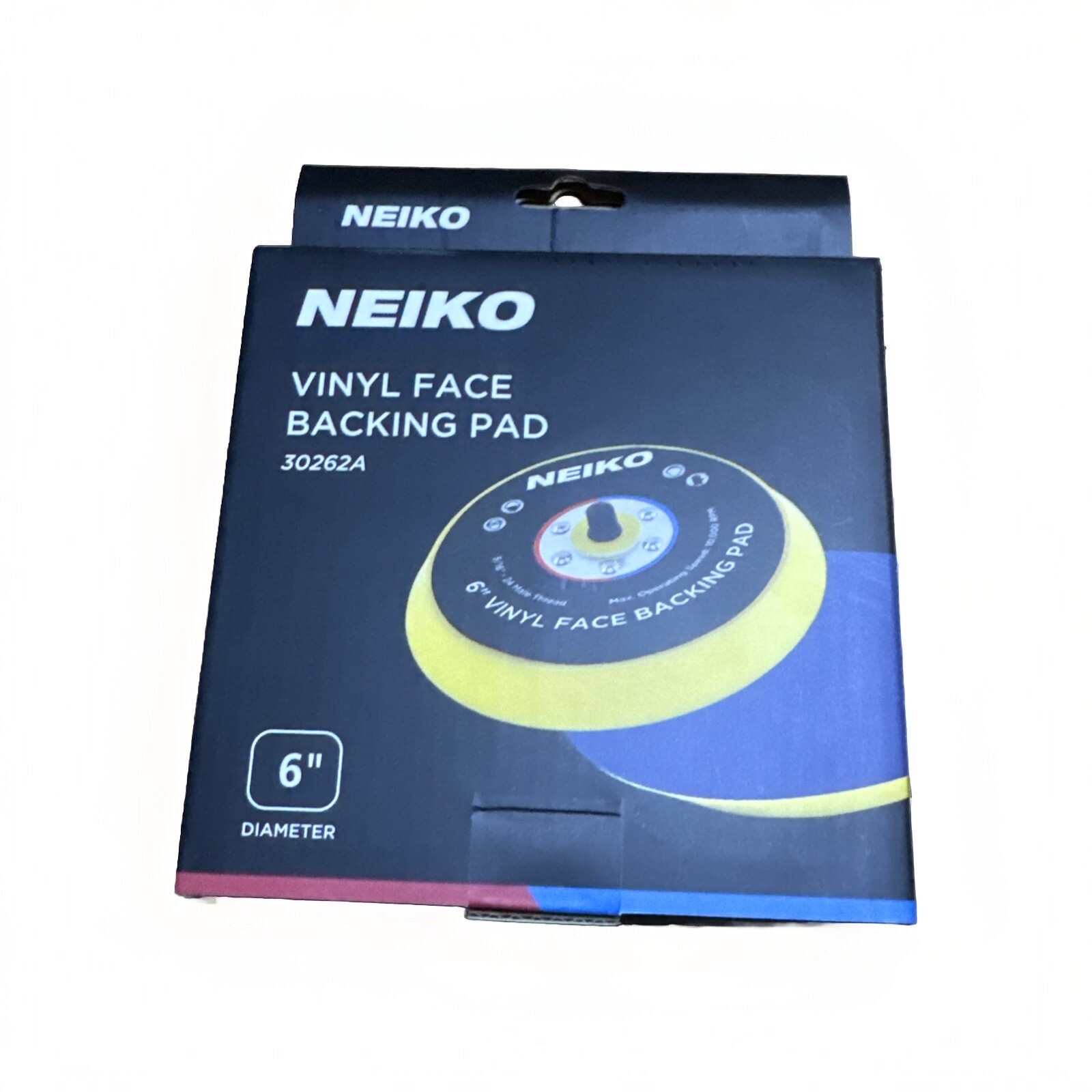 Neiko 30262A 6″ Sanding Pad with Vinyl PSA Backing, 5/16” Arbor with 24 Thread