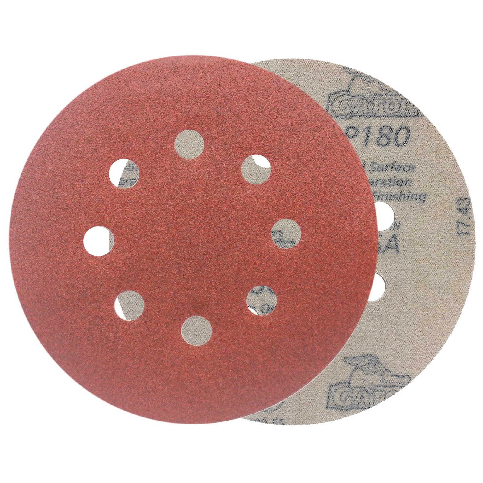 180 Grit Red Abrasive Sanding Discs Hook and Loop for Wood Metal Fiberglass