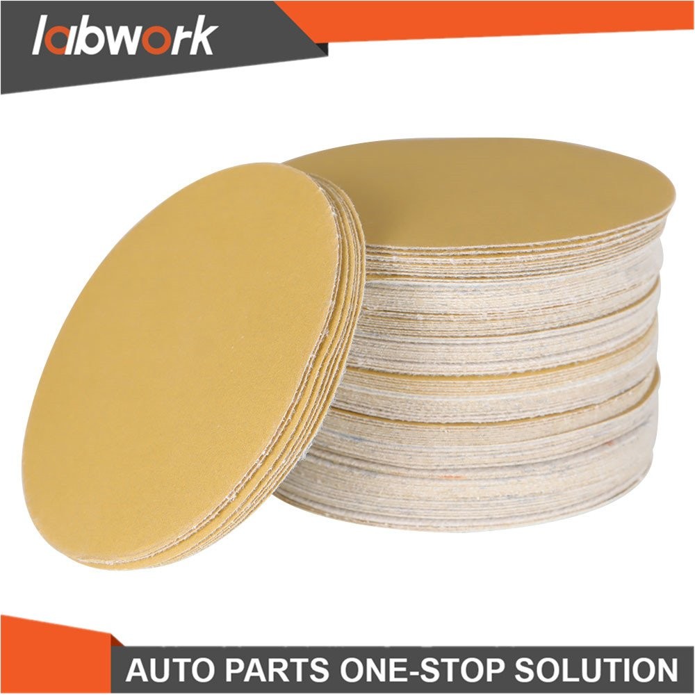Labwork Sanding Disc NO-Hole Hook & Loop Grit 320 Sand Paper 100 Pieces 5″