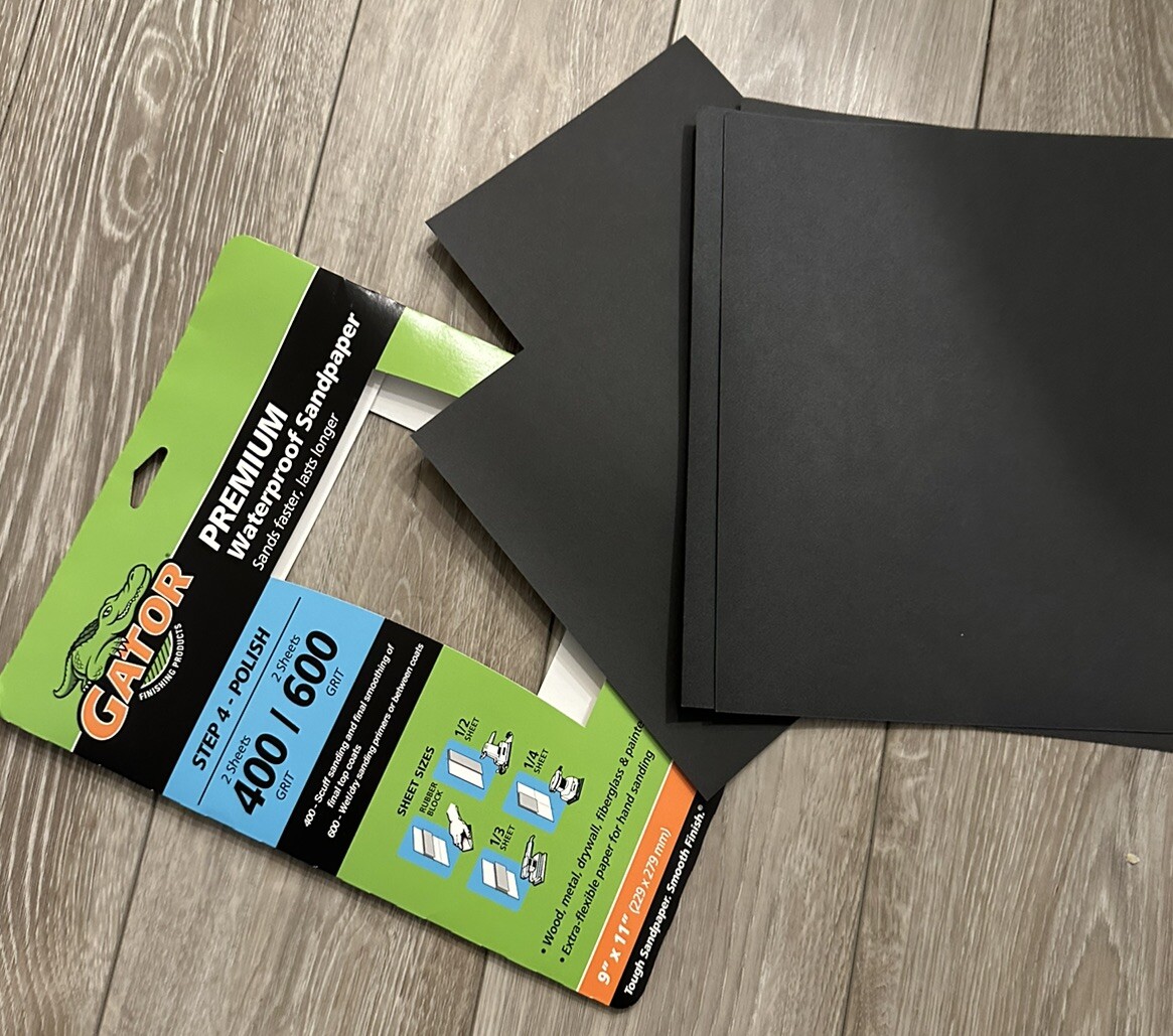 Gator Premium Sandpaper 4 Sheets One Cut
