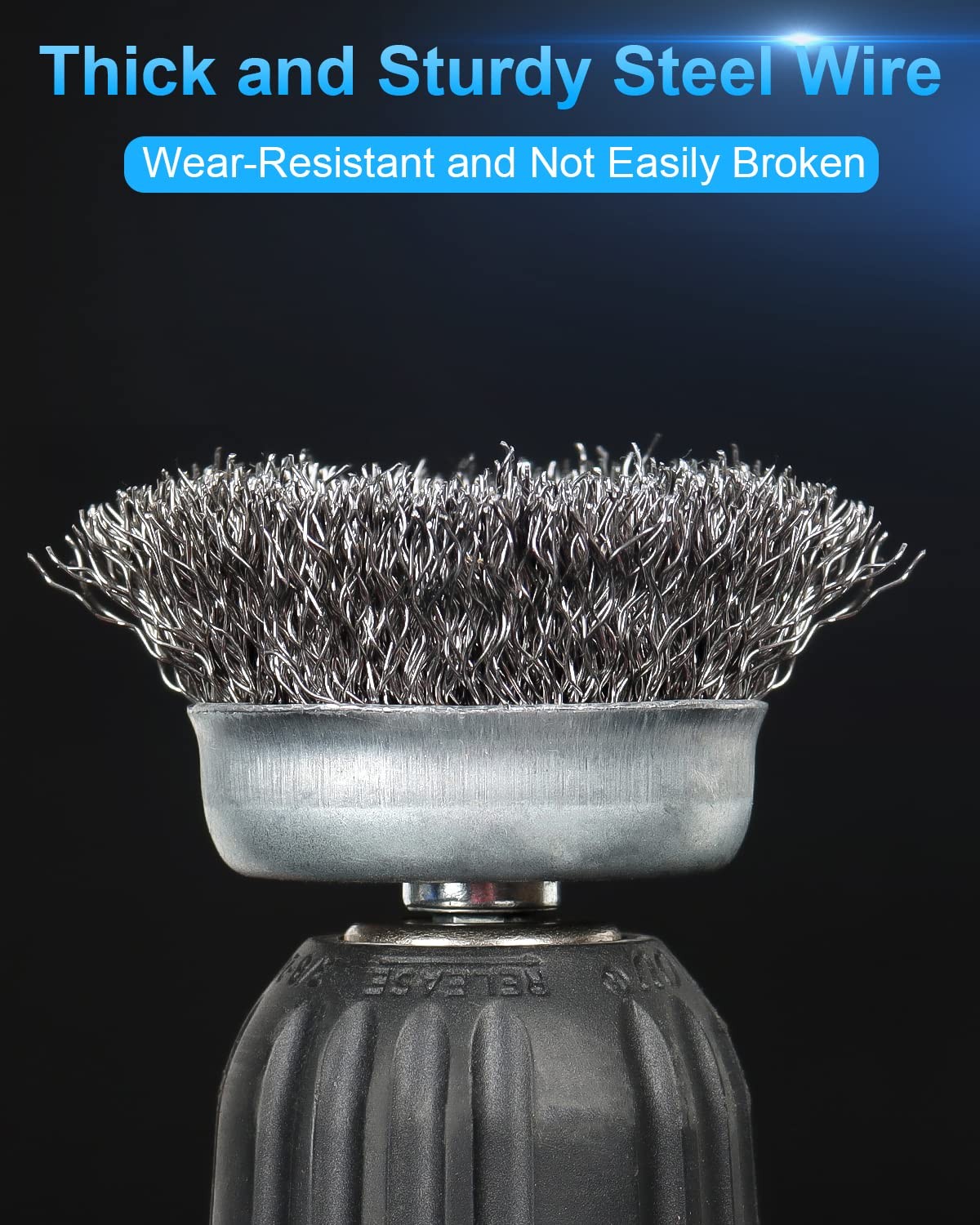 Rocaris 6 Pack Carbon Steel Wire Wheel Brush for Dill