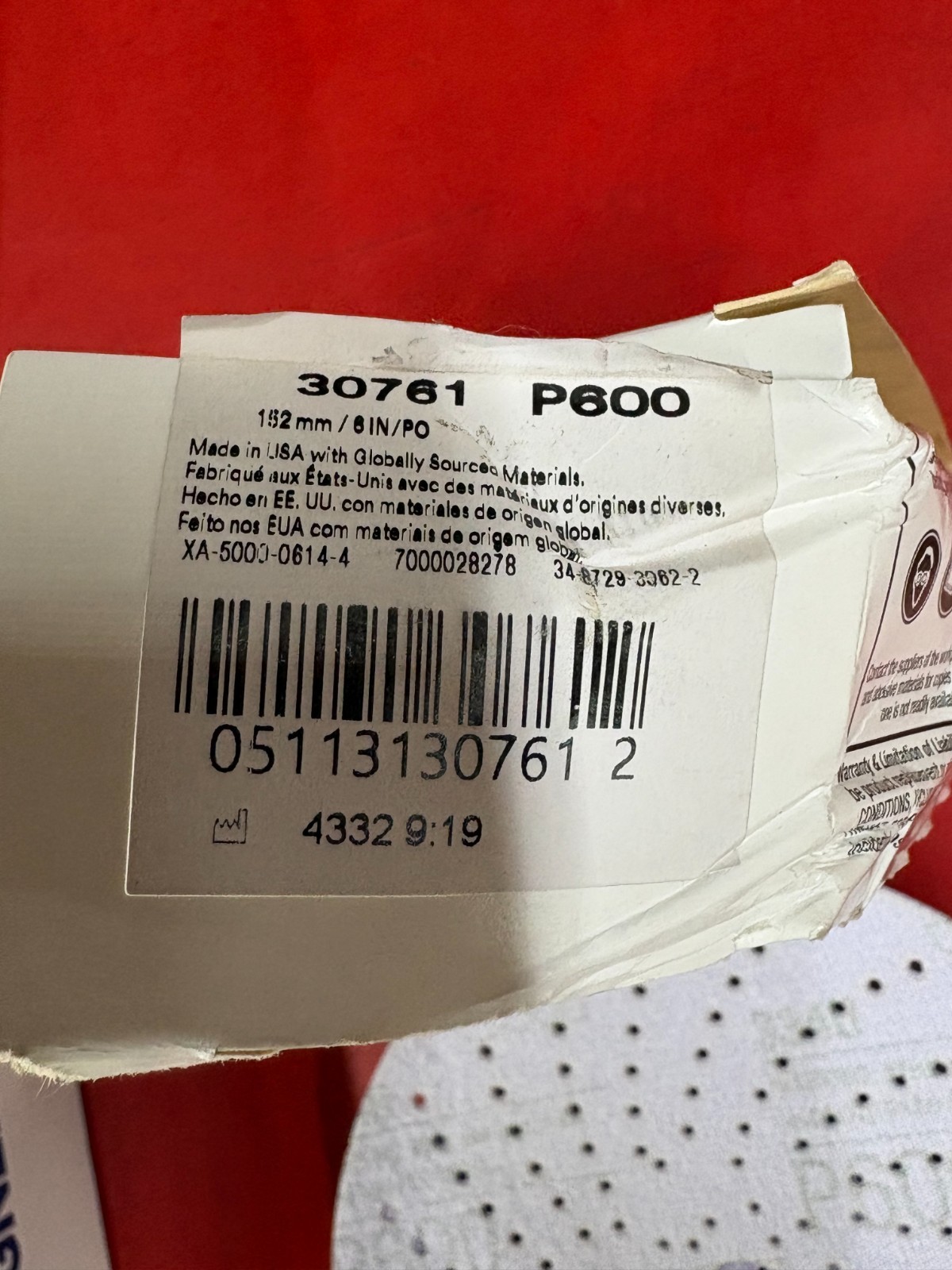 3M 30761 PURPLE CLEAN SANDING HOOKIT 6″ DISCS SANDER REPAIR P600 GRIT 46 DISCS