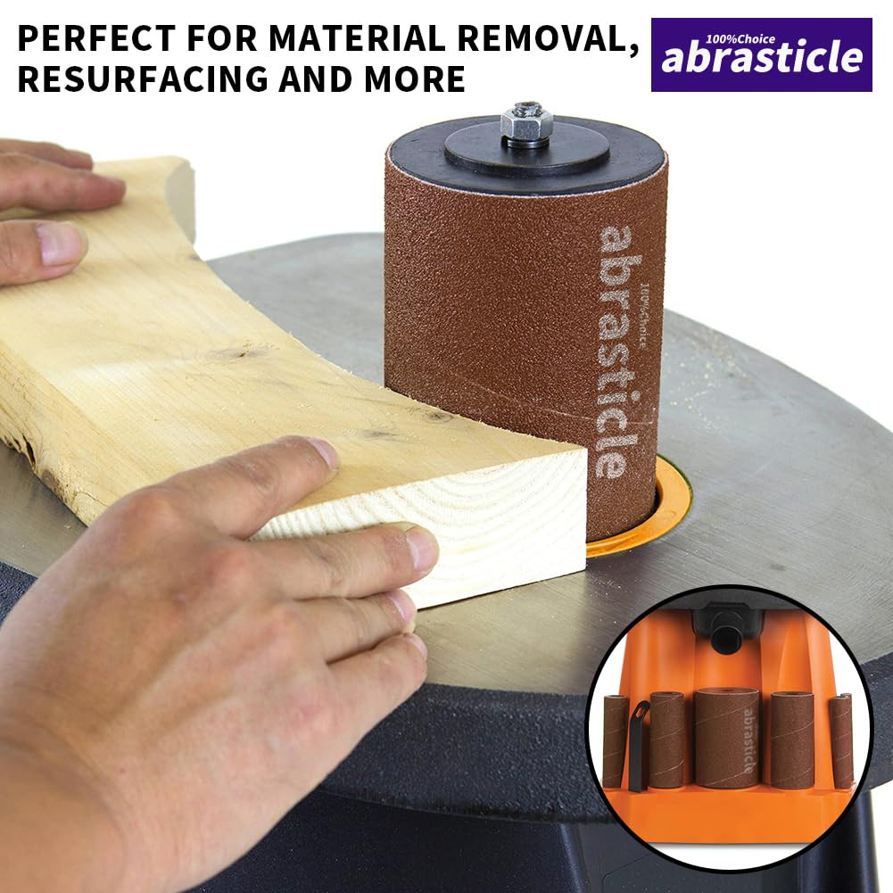 18 Pack Spindle Sander Sleeves, Sanding Sleeves for Oscillating Sander, 150 Grit