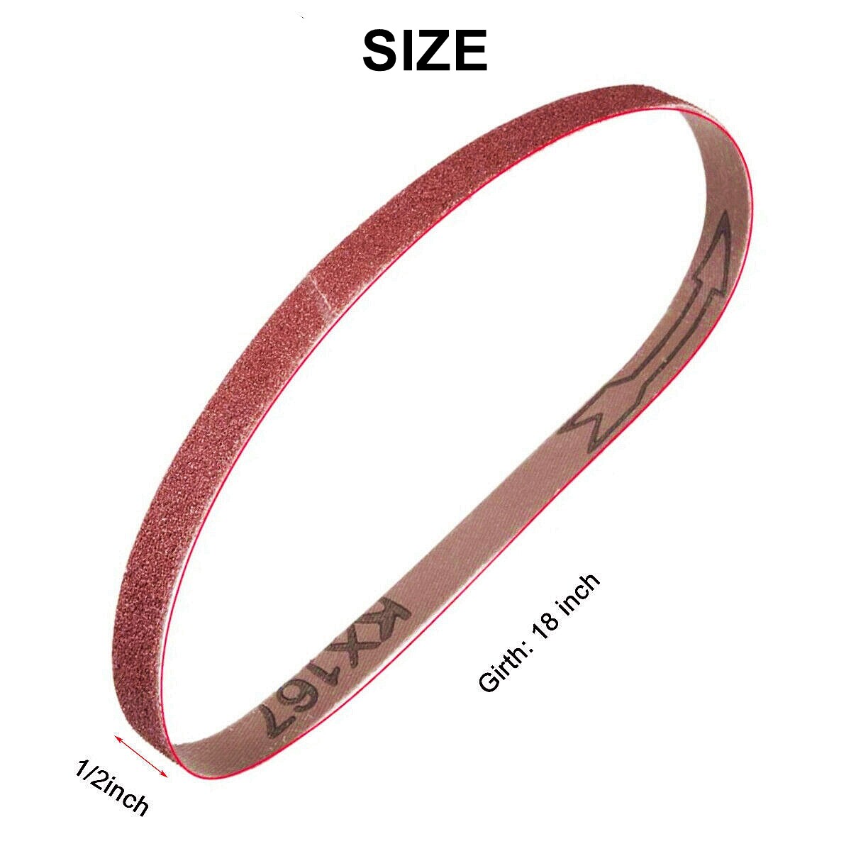 SATC 24PACK-1/2 x 18″ Abrasive Sanding Belt 6PCS each of 40/80/120/180/240 Grits