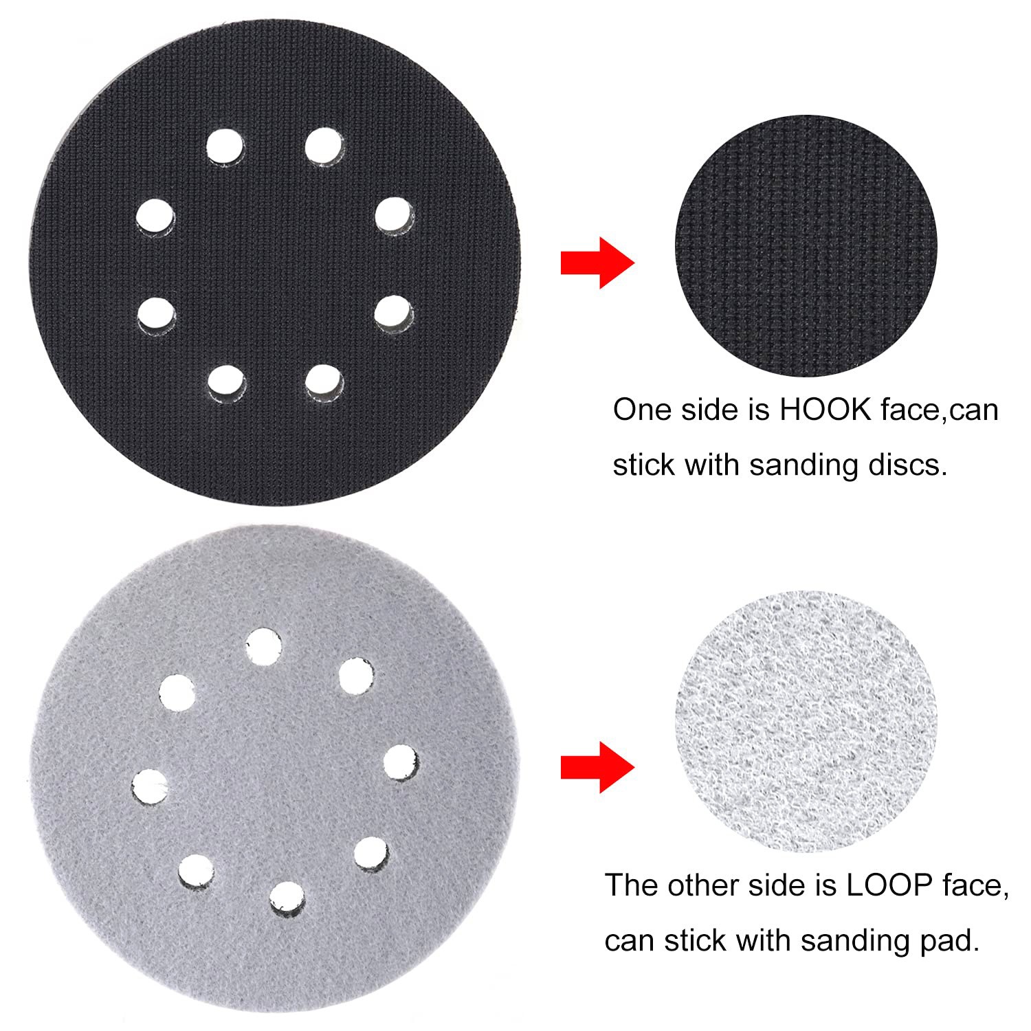 For Orbital Sander 2PCS 5in Foam Cushion Sanding Discs Buffer Pad Accessories