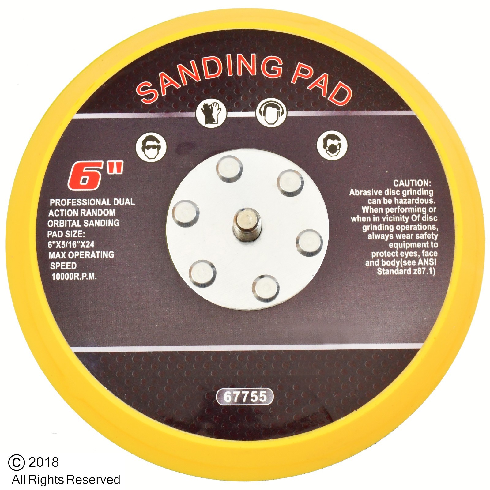 6″ PSA Face Sanding Pad Air Pneumatic Sander Grinder Tool