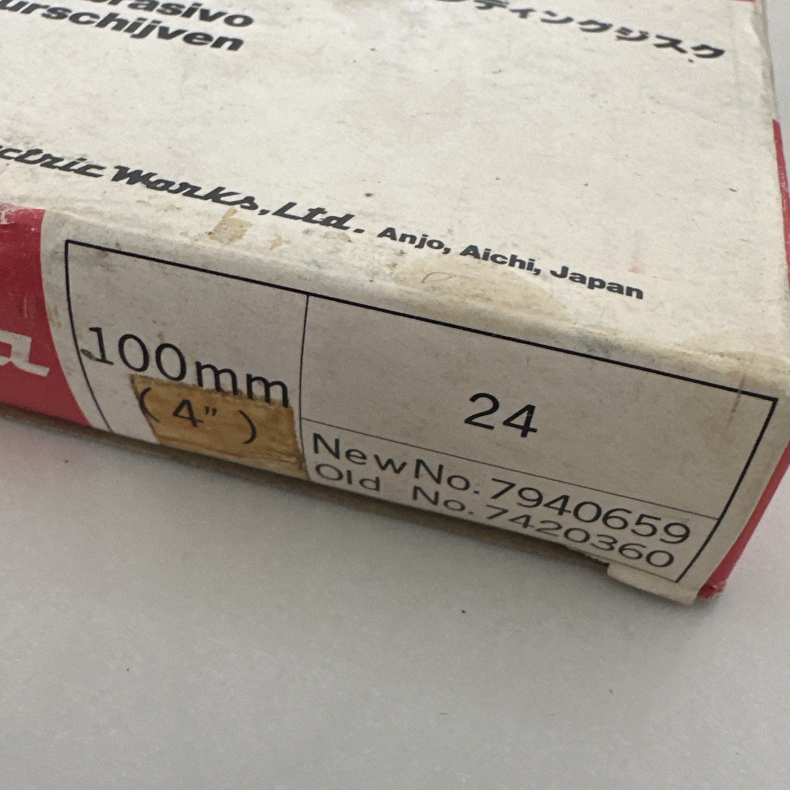 NOS Makita 7420360 4″ Abrasive Sanding Discs 10 Pc. Set 24 Grit Made In Japan
