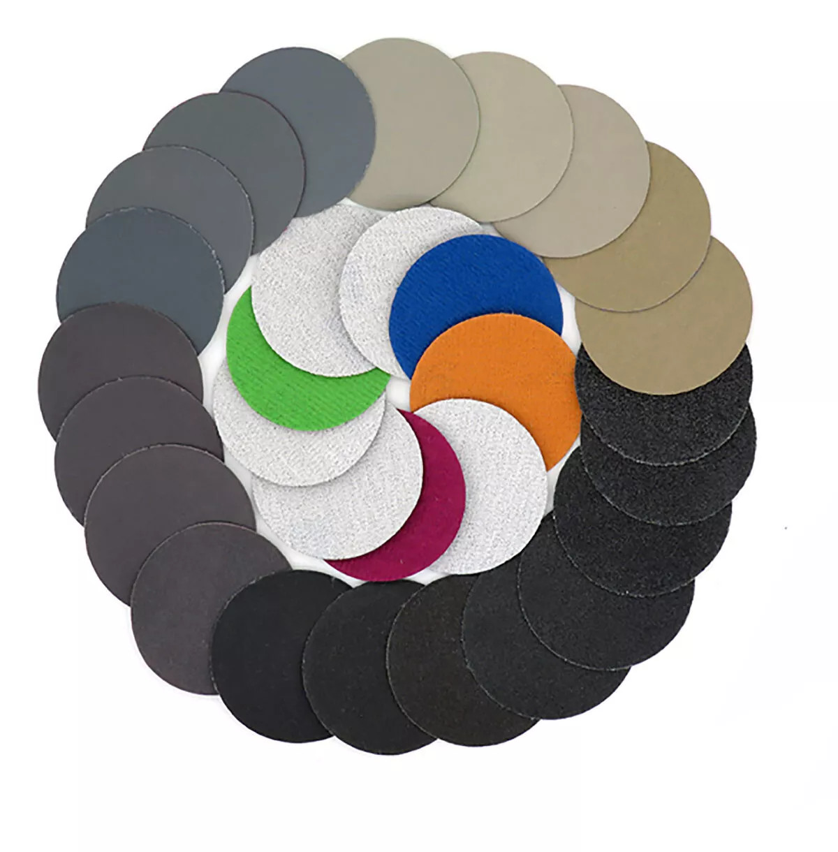 3″ inch 75mm 4″ 100mm Wet and Dry Sanding Disc Sandpaper Pad Film Hook and Loop