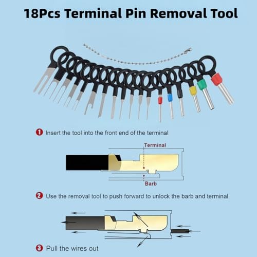 Automotive Electrical Connector Removal Tool – 8 Inch Carbon Steel Dual Angle