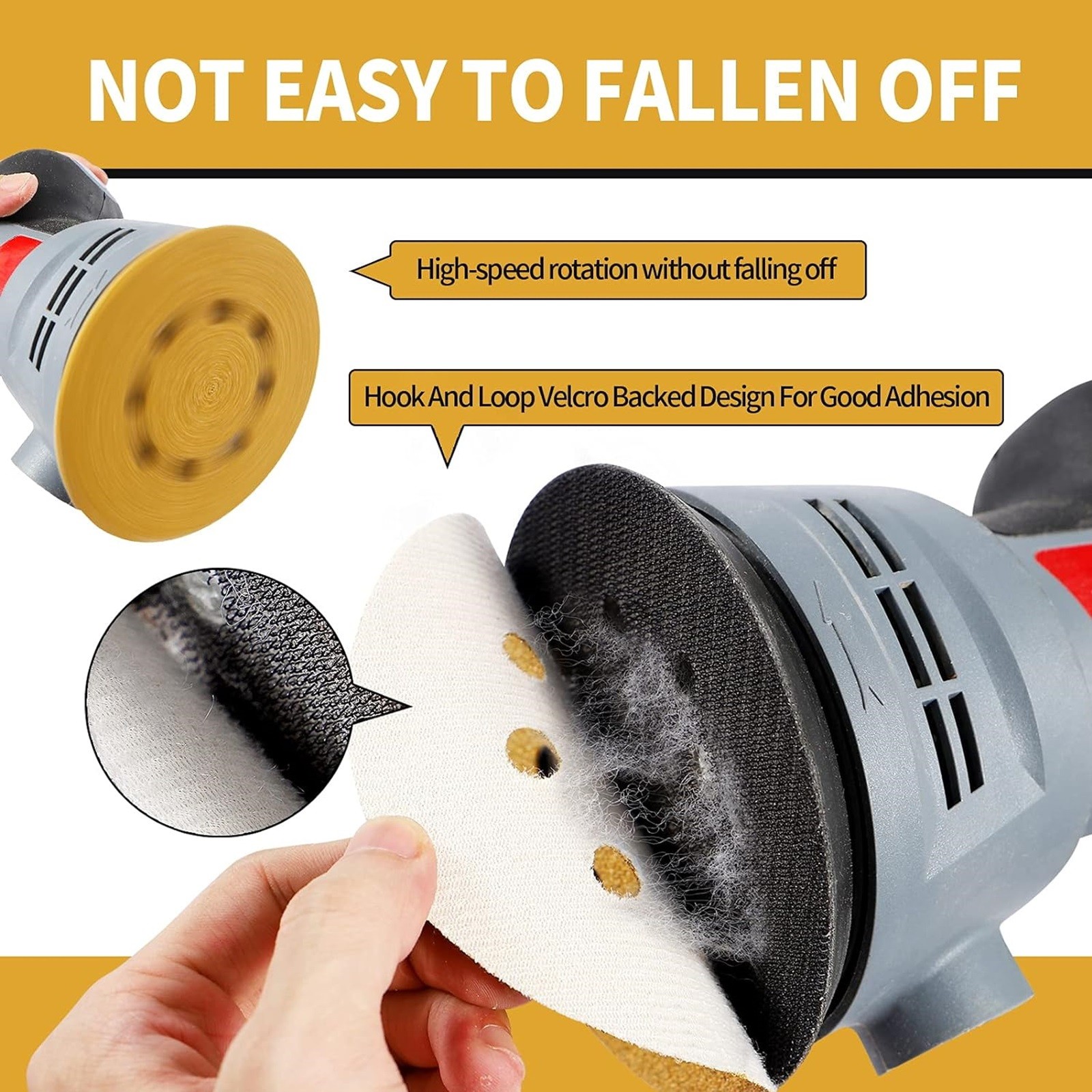 100PCS 60 80 120 150 240 Grit Sanding Discs 5inch 8-Hole Hook Loop Sander Paper