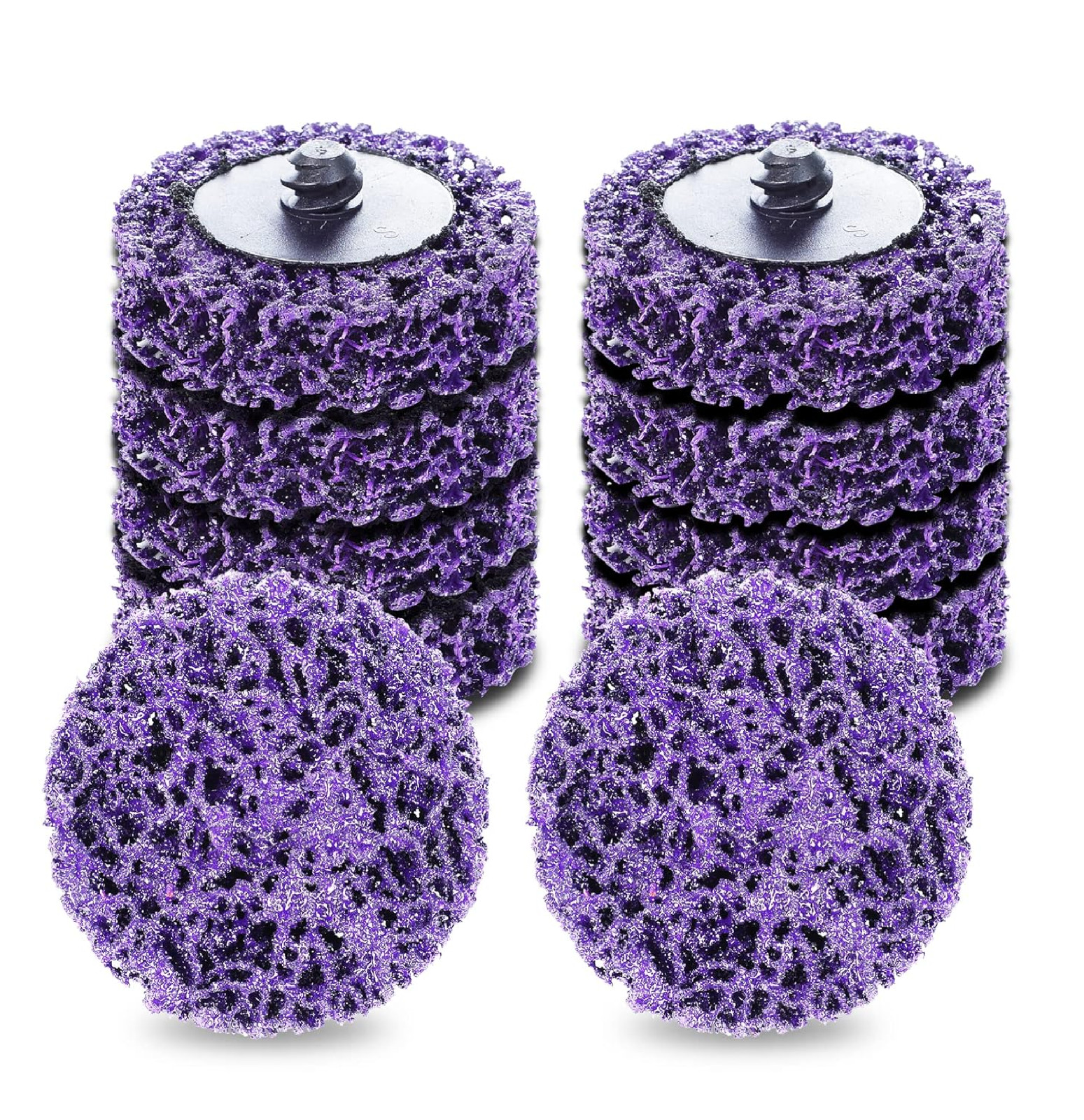 10 PCS 2″ Quick Change Strip Discs, Purple Non Woven Nylon Easy Stripping Dis…