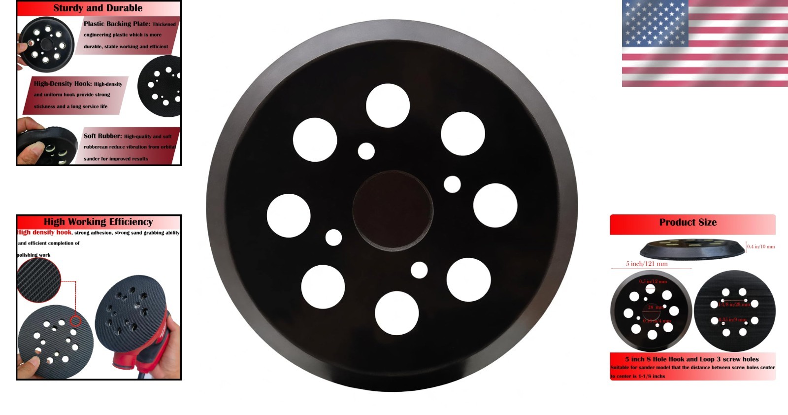 5 Inch Replacement Sanding Pad for SKIL SR211601 & SR660302, Vibration-Reducing