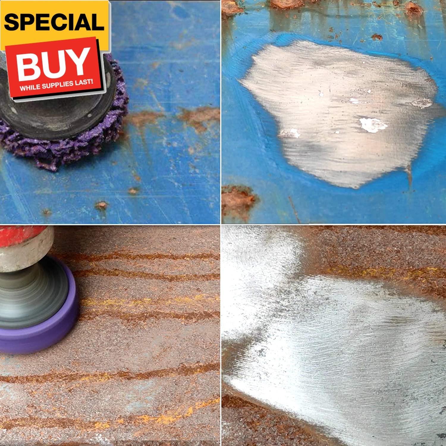 11 Pack 2″ Quick Change Easy Strip It Discs for Drill, Paint Stripper Abrasive W