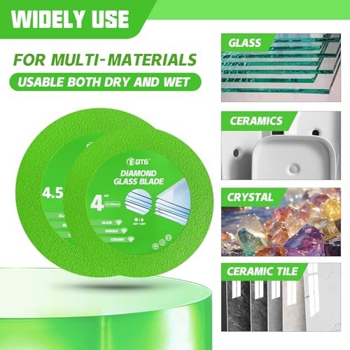 Pcs Diamond Glass Cutting Discs for Angle Grinder – Ultra-Thin Tile & 4.5″ 5