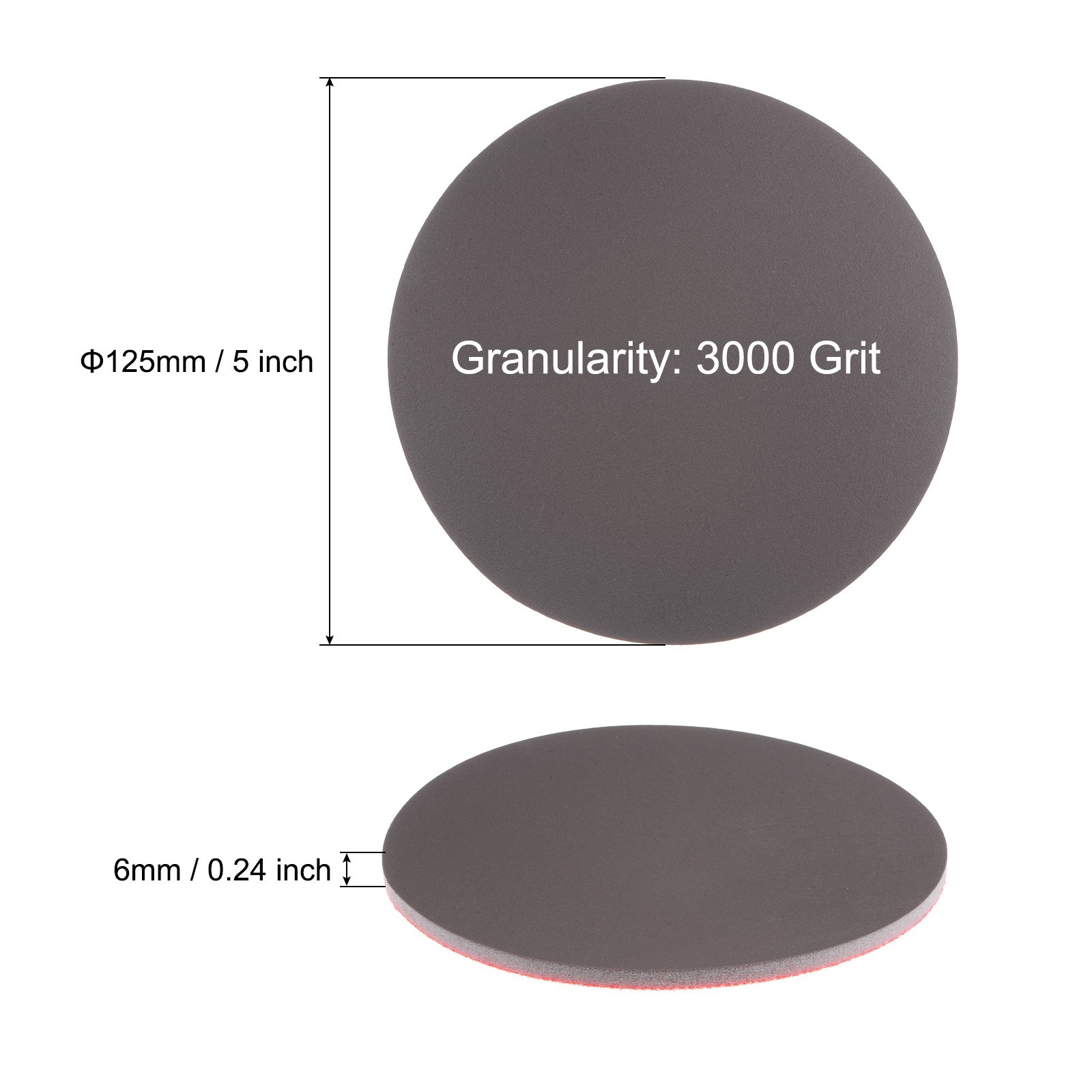 30pcs 3000 Grit Sanding Sponge 5 Inch Hook Loop Sponge Sanding Disc Wet/Dry