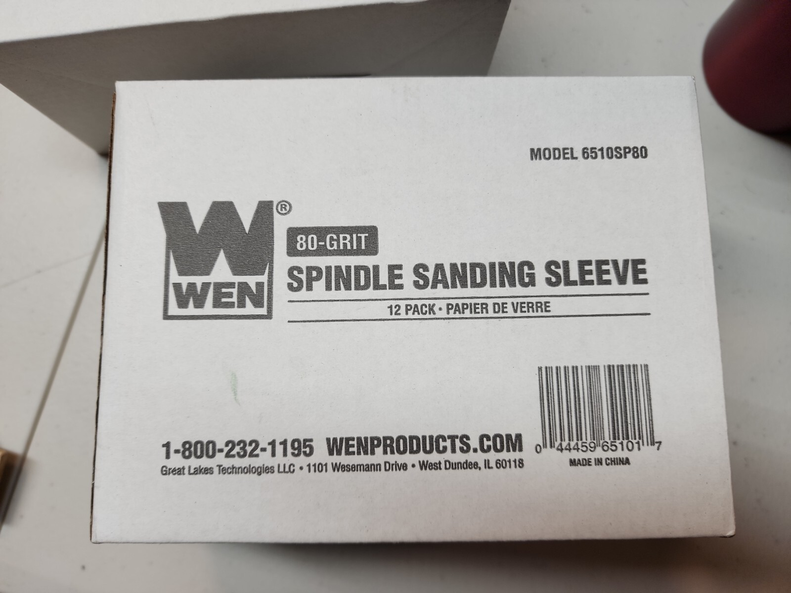 WEN 6510SP80 80-Grit Oscillating Spindle Sanding Sleeves Combo (12 Pack)