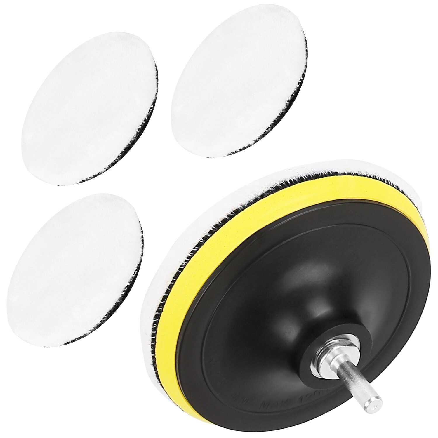 5Pcs 6″ Buffing Polishing Pads Drill Sponge Kit For Car Polisher Drill Adapter